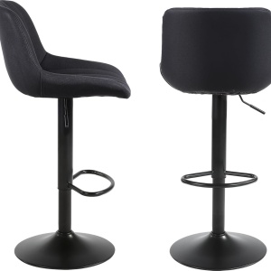 SCB6 - Set 2x Scaune Bar Negre / Gri / Maro - Imitatie de piele - Img 4