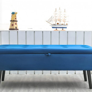 BAAL203 - Bancuta 112 cm, Canapea, sofa, bancheta, banca living, dormitor, hol - Albastru