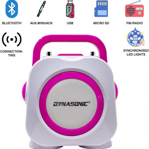CADC6 - Set Sistem Mini Karaoke si 2 Mini Microfoane, Jucarii copii, Cadou pentru Craciun, Petreceri in familie - Roz - Img 8
