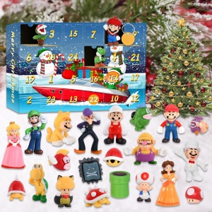CADV30 - Calendar Advent Copii - Personaje Super Bros, 24 Surprize pentru Craciun pentru fete si baieti - Img 3