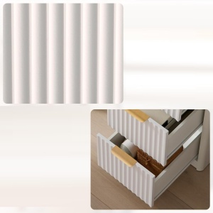 Masuta machiaj Alba sau Maro cu Oglinda LED si 7 Sertare pentru Cosmetice, Set Masa toaleta 120 cm, cu 2 Prize, USB si USB-C, masuta cosmetica, vanity cu Riflaj si Rafturi - SEM25 - Img 8