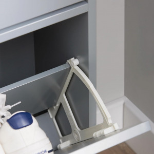 PANG5 - Pantofar 50 cm foarte ingust, 3 compartimente, pantofare, depozitare pantofi, mobilier hol - Gri - Img 6