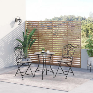SEGM10 - Set Masa si 2 scaune pliante Mozaic gradina, terasa, balcon - Maro