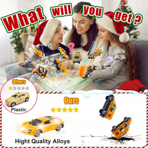 CADV1 - Calendar Advent Copii pentru 2-6 ani - Jucarii Constructii, Santier, 24 Surprize ingineresti pentru Craciun - Img 5