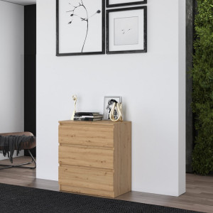 COM514 - Comoda 70 cm, pentru dormitor, living, dining, hol - Maro - Img 2