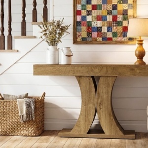 Masa Consola maro, 150 cm, masuta hol, living, dormitor - MAM2 - Img 12