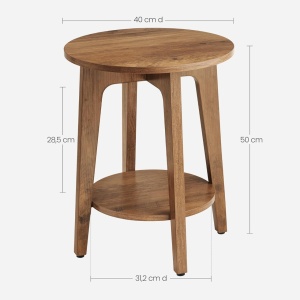 Masuta de cafea Rotunda 40 / 80 cm, masa canapea Maro - MCM1 - Img 3