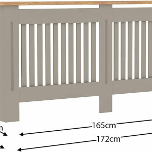MDCG1 - Masca de calorifer, protectie radiator Gri - Maro - 78/152/172 cm - Img 3