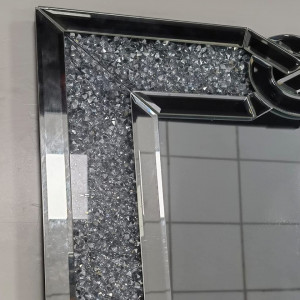 OGG19 - Oglinda 100 sau 120 cm, pentru perete, ornamentala dormitor, living - Argintie - Img 3