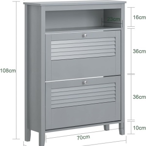 PANG10 - Pantofar 80 cm, pantofare, depozitare pantofi, mobilier hol - Gri - Img 7