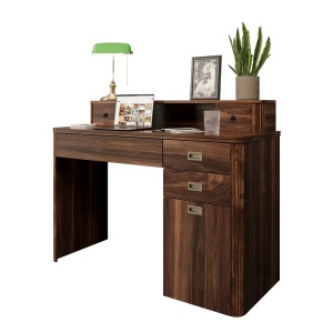BIM2 - Masa de birou , 120 cm, home office cu 5 sertare - Maro - Img 3