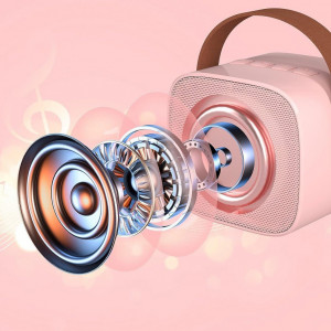 CADC5 - Set Sistem Mini Karaoke si 1 Mini Microfoan, Jucarii copii, Cadou pentru Craciun, Petreceri in familie - Roz - Img 6