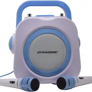 CADC7 - Set Sistem Mini Karaoke si 2 Mini Microfoane, Jucarii copii, Cadou pentru Craciun, Petreceri in familie - Albastru - Img 3