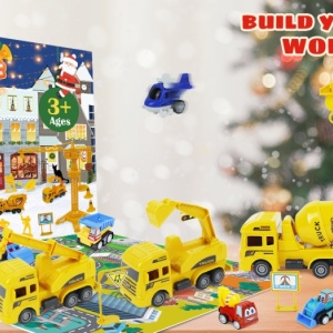 CADV1 - Calendar Advent Copii pentru 3-6 ani - Jucarii Constructii, Santier, 24 Surprize ingineresti pentru Craciun - Img 3