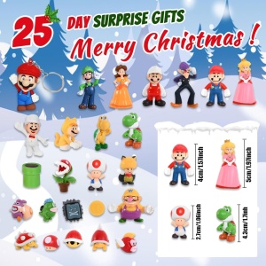 CADV30 - Calendar Advent Copii - Personaje Super Bros, 24 Surprize pentru Craciun pentru fete si baieti - Img 5