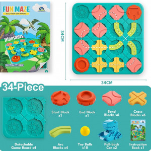LOG101 - Board Game tip Labirint, Joc de logica, Constructii, Smart Game, Jucarii copii, Cadou pentru Craciun - Img 3