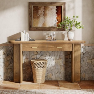 MAM33 - Masa Consola cu colturi rotunjite, 160 cm, masuta hol, living, dining, dormitor - Maro - Img 10
