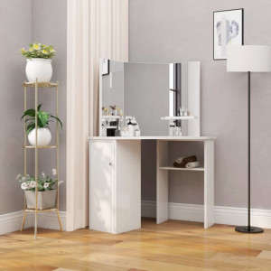 Masuta machiaj cu Oglinda LED, Alb, masuta cosmetica, vanity - SEA701 - Img 2
