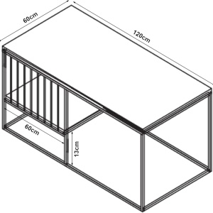 MCAU20 - Masuta de cafea 120 cm, masa pentru living imitatie marmura - Alb - Auriu / Negru - Img 11