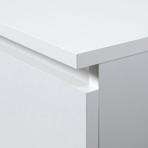 NOA80 - Set 2 Noptiere, 60 cm, cu 2 Sertare - Alb / Sonoma / Culoarea Stejar - Img 2