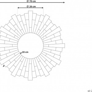 OGG206 - Oglinda ornamentala 70 cm, pentru perete, dormitor, living - Arginitie - Img 4