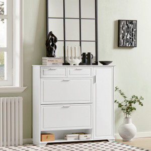 PANA2 - Pantofar 120 cm, pantofare, depozitare pantofi, mobilier hol - Alb