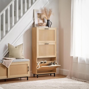 PANM4 - Pantofar 60 cm, ingust, 3 compartimente duble, pantofare, depozitare pantofi, mobilier hol - Maro - Img 5
