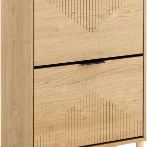 PANM8 - Pantofar 60 cm cu 2 compartimente, pantofare, depozitare pantofi, mobilier hol riflaje - Maro - Img 11