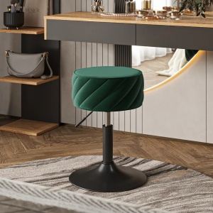 SCN1 - Scaun tapitat masuta toaleta, 35 cm, Taburet catifea machiaj cu inaltime reglabila, cosmetica - Diverse culori - Img 6
