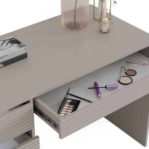 BIC202 - Masa de birou, 120 cm, home office cu 5 sertare - Crem - Img 4