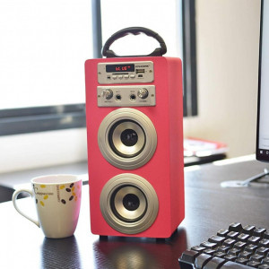 CADC10 - Set Sistem Mini Karaoke si 2 Mini Microfoane, Jucarii copii, Cadou pentru Craciun, Petreceri in familie - Roz - Img 3
