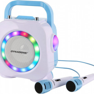 CADC7 - Set Sistem Mini Karaoke si 2 Mini Microfoane, Jucarii copii, Cadou pentru Craciun, Petreceri in familie - Albastru