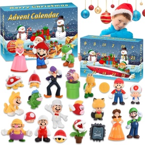 CADV30 - Calendar Advent Copii - Personaje Super Bros, 24 Surprize pentru Craciun pentru fete si baieti - Img 6