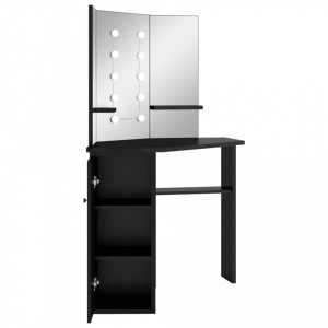 Masuta machiaj cu Oglinda LED, Set Masa toaleta 111 cm, masuta cosmetica, vanity - SEN703 - Img 7