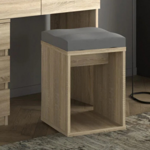 Masuta machiaj cu Oglinda LED si 5 Sertare pentru Cosmetice, Set Masa toaleta 120 cm, masuta cosmetica, vanity - SEM531 - Img 5