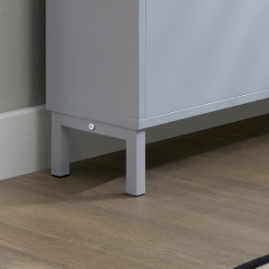 PANG4 - Pantofar 50 cm foarte ingust, 2 compartimente, pantofare, depozitare pantofi, mobilier hol - Gri - Img 7