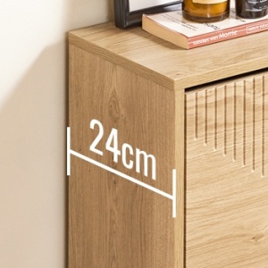 PANM8 - Pantofar 60 cm cu 2 compartimente, pantofare, depozitare pantofi, mobilier hol riflaje - Maro - Img 2