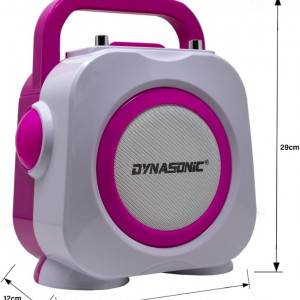 CADC6 - Set Sistem Mini Karaoke si 2 Mini Microfoane, Jucarii copii, Cadou pentru Craciun, Petreceri in familie - Roz - Img 3