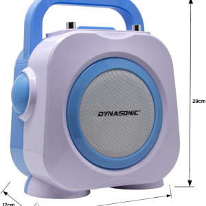 CADC7 - Set Sistem Mini Karaoke si 2 Mini Microfoane, Jucarii copii, Cadou pentru Craciun, Petreceri in familie - Albastru - Img 4