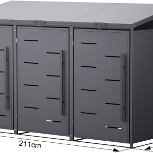 MAPG1 - Masca metalica Gri Antracit pentru 3 Pubele Gunoi - Img 6