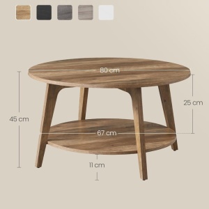 Masuta de cafea Rotunda 40 / 80 cm, masa canapea Maro - MCM1 - Img 10