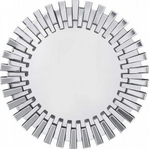 OGG16 - Oglinda ornamentala 92 cm, pentru perete, dormitor, living - Argintie - Img 2