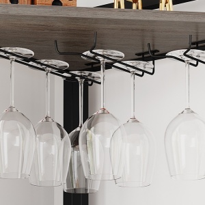RVI3 - Rafturi Vin pentru colt, 40x40x160 cm, depozitare vin, raft stil industrial, bucatarie, living, dining - Maro - Img 6