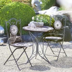 SEGG205 - Set Masa si scaune pliante Mozaic gradina, terasa, balcon - Gri