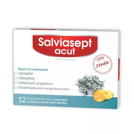 Zdrovit Salviasept Acut Fara Zahar Ctx12 Cpr