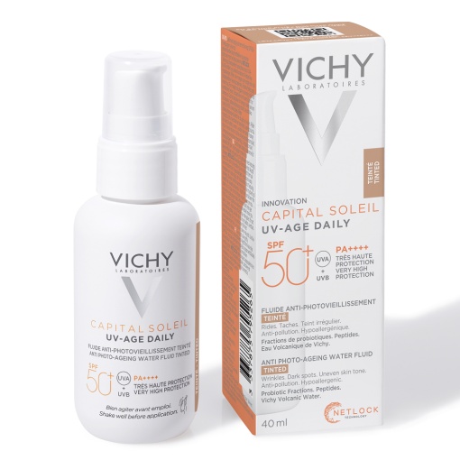 Capital Soleil UV AGE Fluid colorat SPF 50+, 40 ml, Vichy