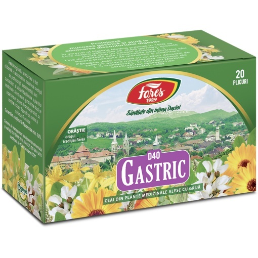 Ceai Gastric D40, 20 plicuri, Fares