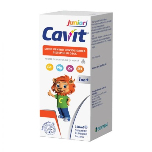 Cavit junior Sirop pentru consolidarea sistemului osos, 150ml, Biofarm