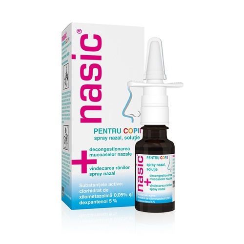 Nasic Copii 0.5 Mg/Ml+50 Mg/Ml Spray Nazal 10ml