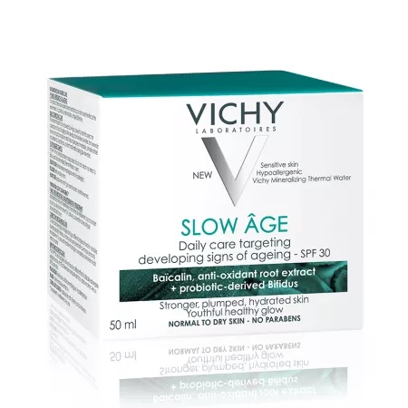 Crema de fata Slow Age SPF 30 pentru corectarea si incetinirea aparitiei semnelor de imbatranire a tenului, 50ml Vichy